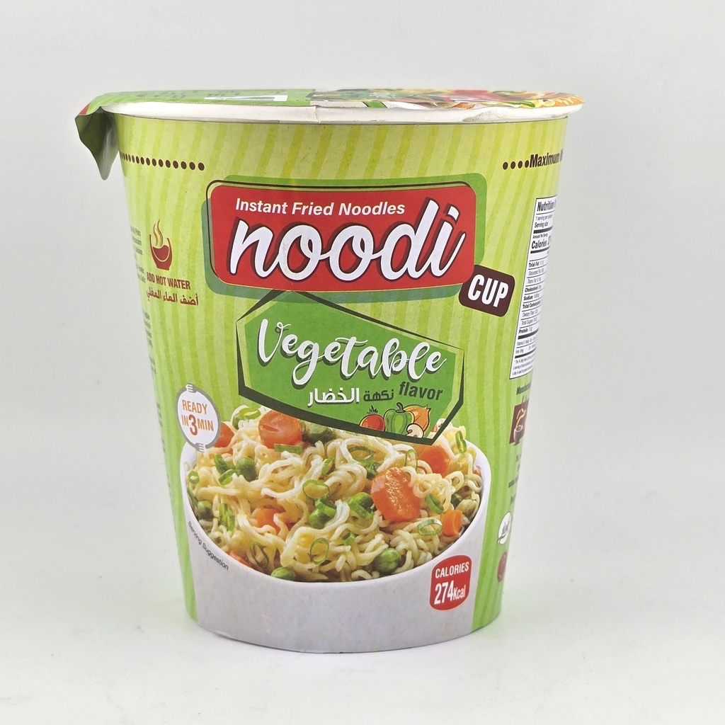 Noodi Instant Noodles - Vegetable - Cups (24x60G)