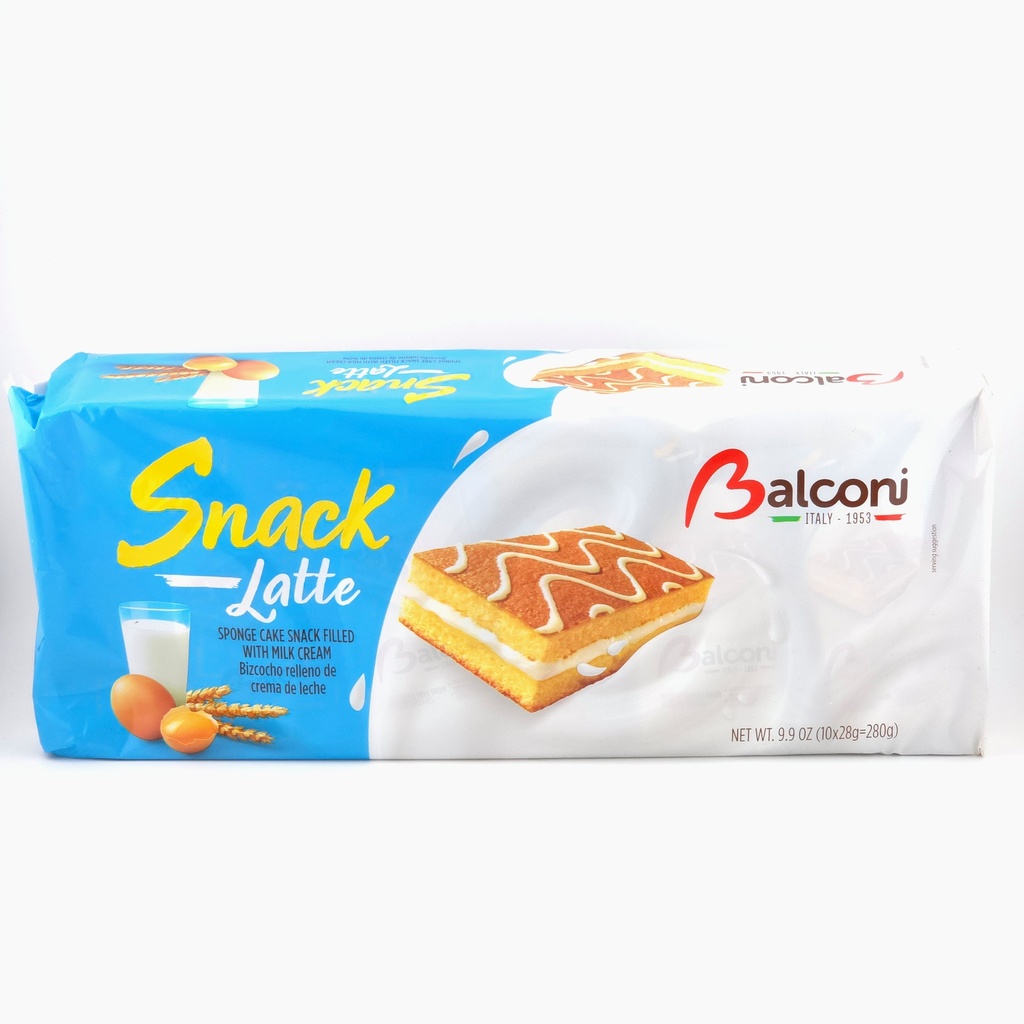 [1443] Balconi Sponge Cake - Milk Cream "Latte" 15x10x28g