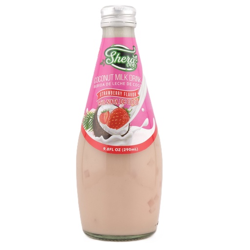 [1466] Shera Coconut Milk Drink - Strawberry Flavor (24x290ML)