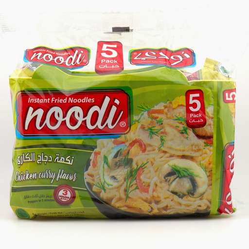 [1273] Noodi Instant Noodles - Chicken Curry - Bags (8x5x70G)