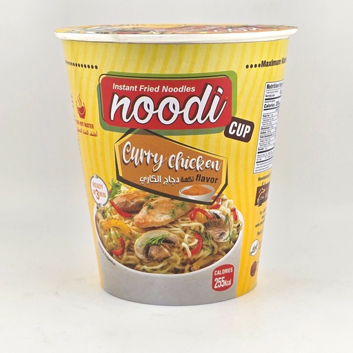 [1278] Noodi Instant Noodles - Chicken Curry - Cups (24x60G)